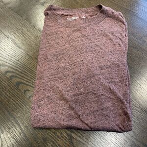 Abercrombie & Fitch Relaxed Heathered Tee in Muted Plum
